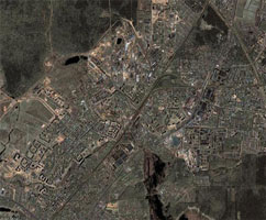 Вид на город Мытищи со спутника